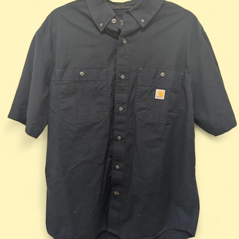Excellent used carhartt navy blue button up